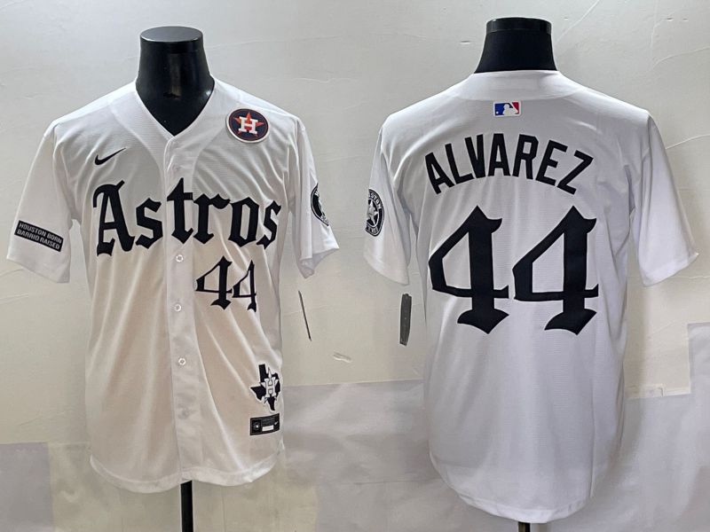 Men 2025 Houston Astros #44 Alvarez White Five generations Joint Name Nike MLB Jersey style 8->houston astros->MLB Jersey